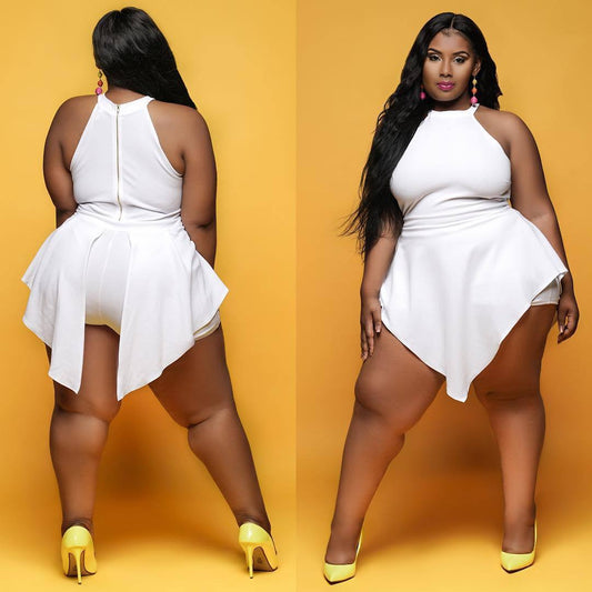 Plus Size Sleeveless Sexy Two-piece Jumpsuit
