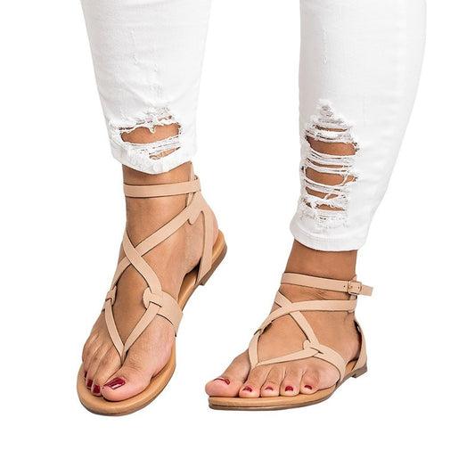 Buckled Flip-Flat Plus Size Women's Sandals