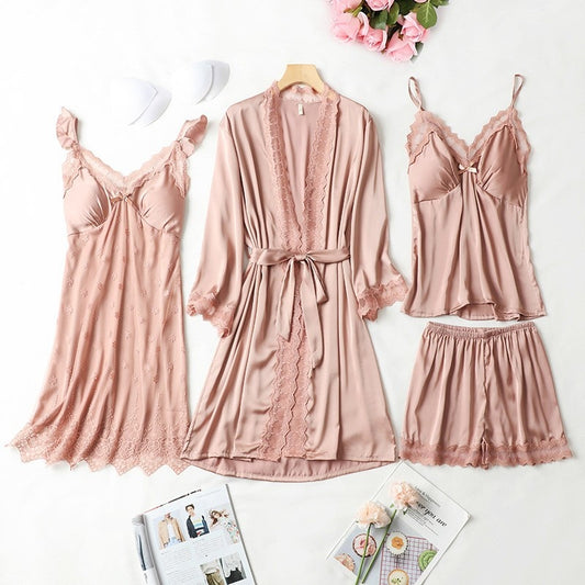 Full Slip Lace Nightwear with Strap Nightgown